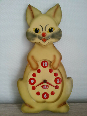 Charmante Pendule En Bronze Doré Le Garçon Et Le Chat Fin