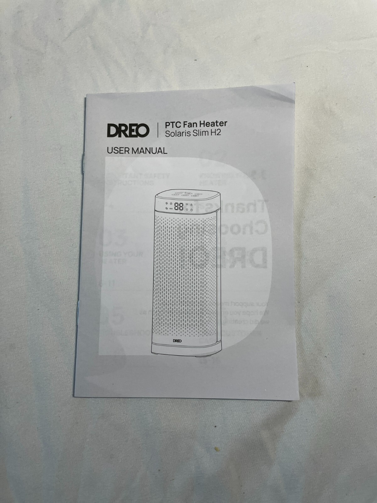 Dreo Solaris Slim 2 DR-HSH014 Black Silver Overheat Protection PTC Fan Heater