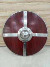 Norman Armor Shield Round Wood/Steel Shield With Steel Boss New Design Shield