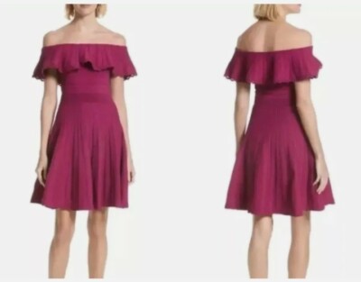 Ted Baker London Dilpree Off The Shoulder Knit Skater Dress, Ted