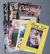 Lot of 10 Vintage For the Love of Cross Stitch Magazines 1997-99 w/2 Supplements