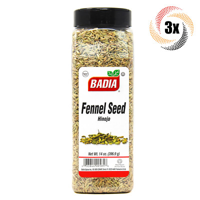 3x Shakers Badia Fennel Seed Seasoning | 14oz | Gluten Free Kosher & MSG Free