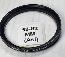 58-62mm Metal Step Up Adapter Ring 58mm Lens to 62mm Filter Converter E58-E62