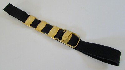 Salvatore Ferragamo Grosgrain Vara Belt – Black & Gold – Size M – Style 6085 Salvatore Ferragamo | Accessories | Salvatore Ferragamo Belt  main image 4
