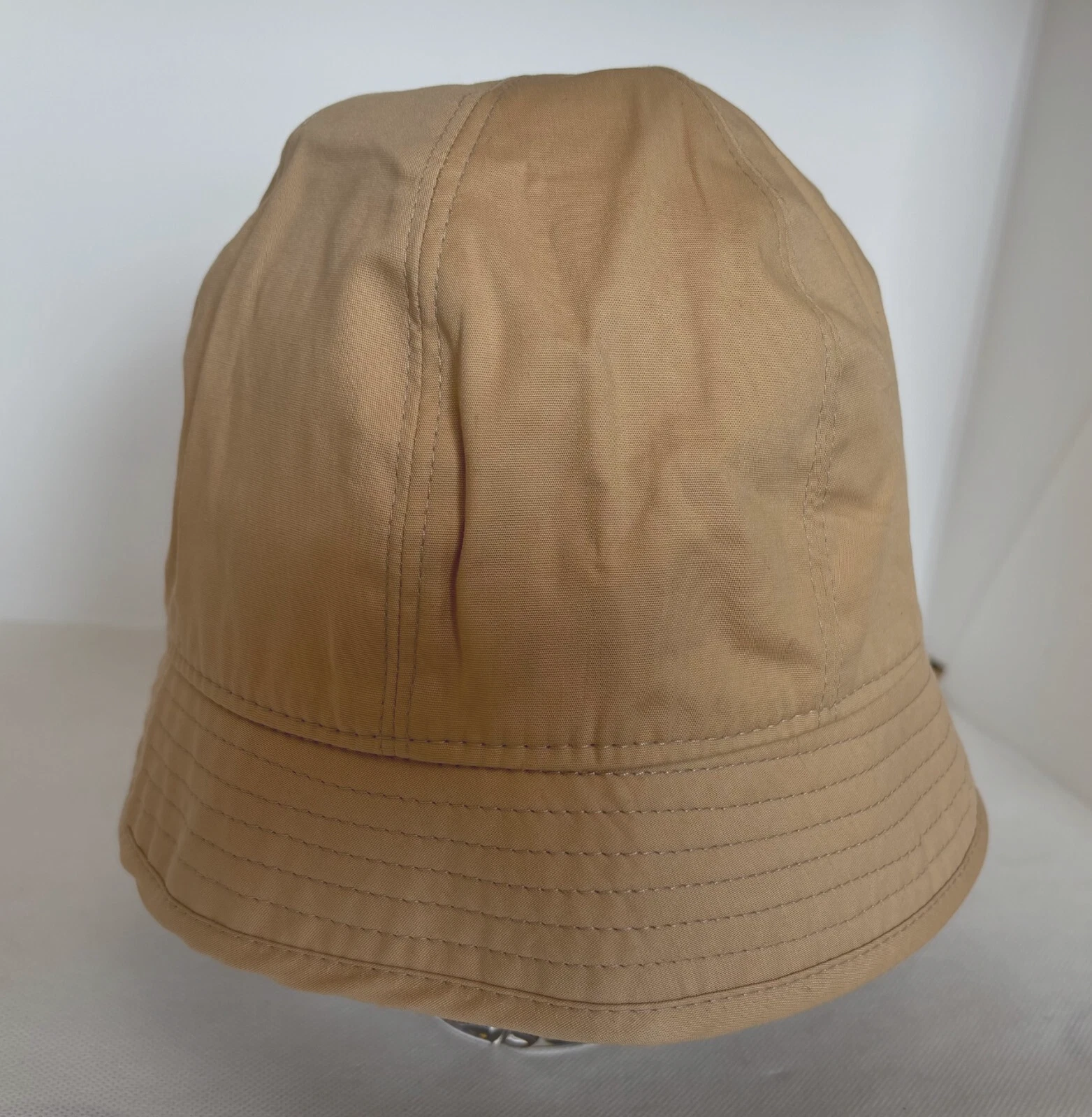 New Polo Ralph Lauren Beige Lined Bucket Hat M Cotton Made in Italy