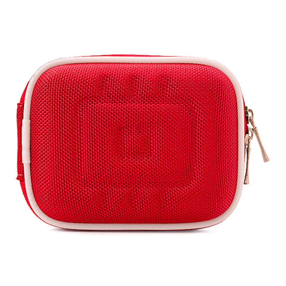 Red Nylon Compact Camera Case Pouch Bag w/ Clip For Canon Powershot ELPH 360 HS - Image 4 of 4