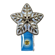 Bath & Body Works Wallflowers Plug In Xmas Starflake Star Gold Night Light Snow