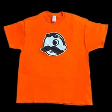 NEW National Bohemian Natty Boh Orange Cotton T-Shirt Size XL Logo Beer