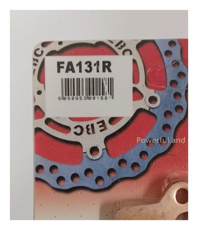 Pastillas de freno de disco traseras sinterizadas EBC (1 juego) para Yamaha YZ125 (1998 a 2002) Foto 3 de 4