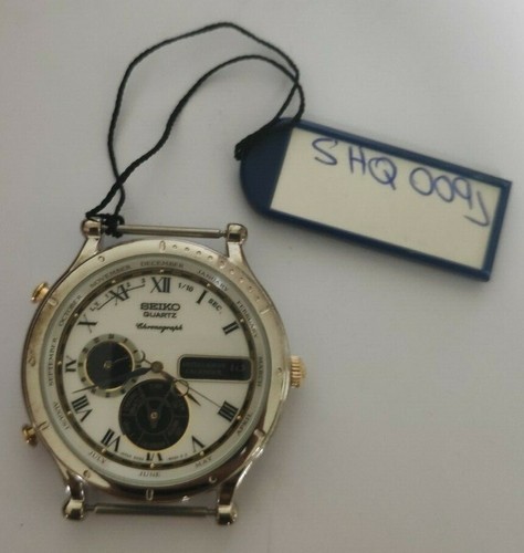 seiko quartz chronograph 6m23-8000 mens watch new | eBay