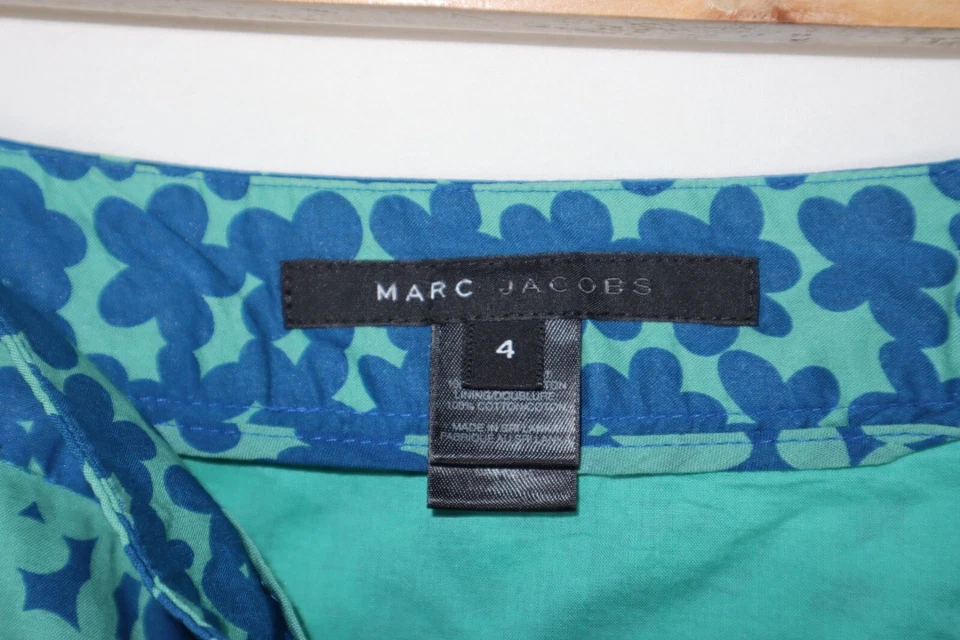 Gonna donna Marc Jacobs floreale 100% cotone linea A zip/bottone taglia 4 - Immagine 4 di 4