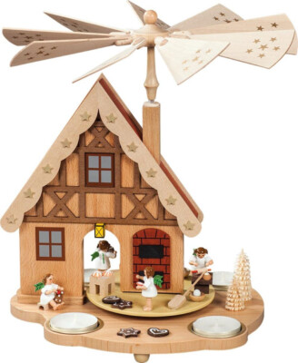 Richard Glässer Teelichtpyramide Engel Bäckerei, Seiffen , Erzgebirge, # 16243