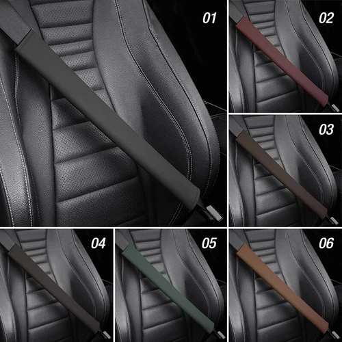 Universal PU Leather Seat Belt Set Cover Long Shoulder Pad Strap Protector 5Pcs - Bild 8 von 27