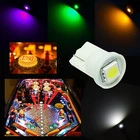 10x #555 T10 1 SMD 5050 LED Pinball Machine Light Bulb Blue AC/ DC 6.3V P3
