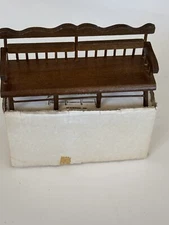 Dollhouse Concord Miniatures Deacons Bench Hardwood - Vintage 1:12