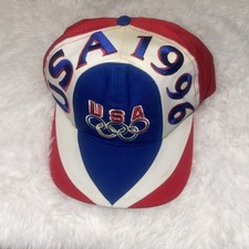 Vintage USA Olympic Games Hat 1996 Arch Olympic Rings Logo Snapback Olympic Cap