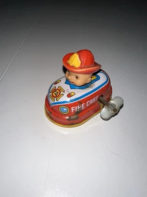 Jouet ancien en tôle - Fire Chief - Marque Yone - Années 1970 - Photo 1/3