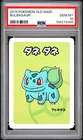2019 POKEMON OLD MAID BULBASAUR PSA 10