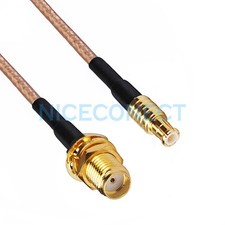 SMA Jack Female bulkhead to MCX Male straight pigtail cable RG316 for Wireless