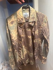 Vivienne Westwood Man Khaki Tie Dye Splatter Orb Shirt Size V/ UK L MG146F 