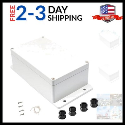 Weatherproof Junction Box ABS Plastic Electrical Enclosure with Fixed Ears M1...