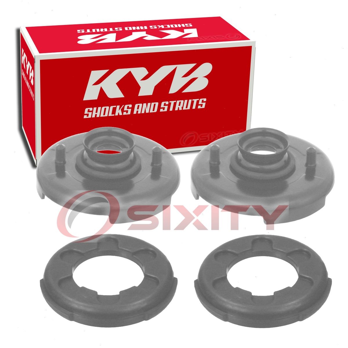 2 pc KYB Rear Suspension Strut Mounts for 2010-2011 Honda Accord Crosstour ld