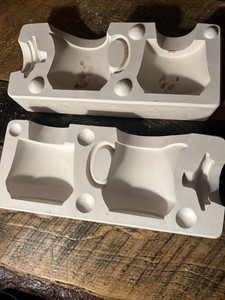 Plain Side Sugar and Creamer Set with Top Ceramic Slip Casting Mold
