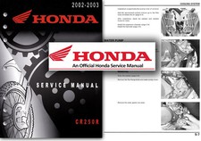 Honda CR250R Service Workshop Repair Shop Manual CR 250 R 2002 2003 CR250 on USB