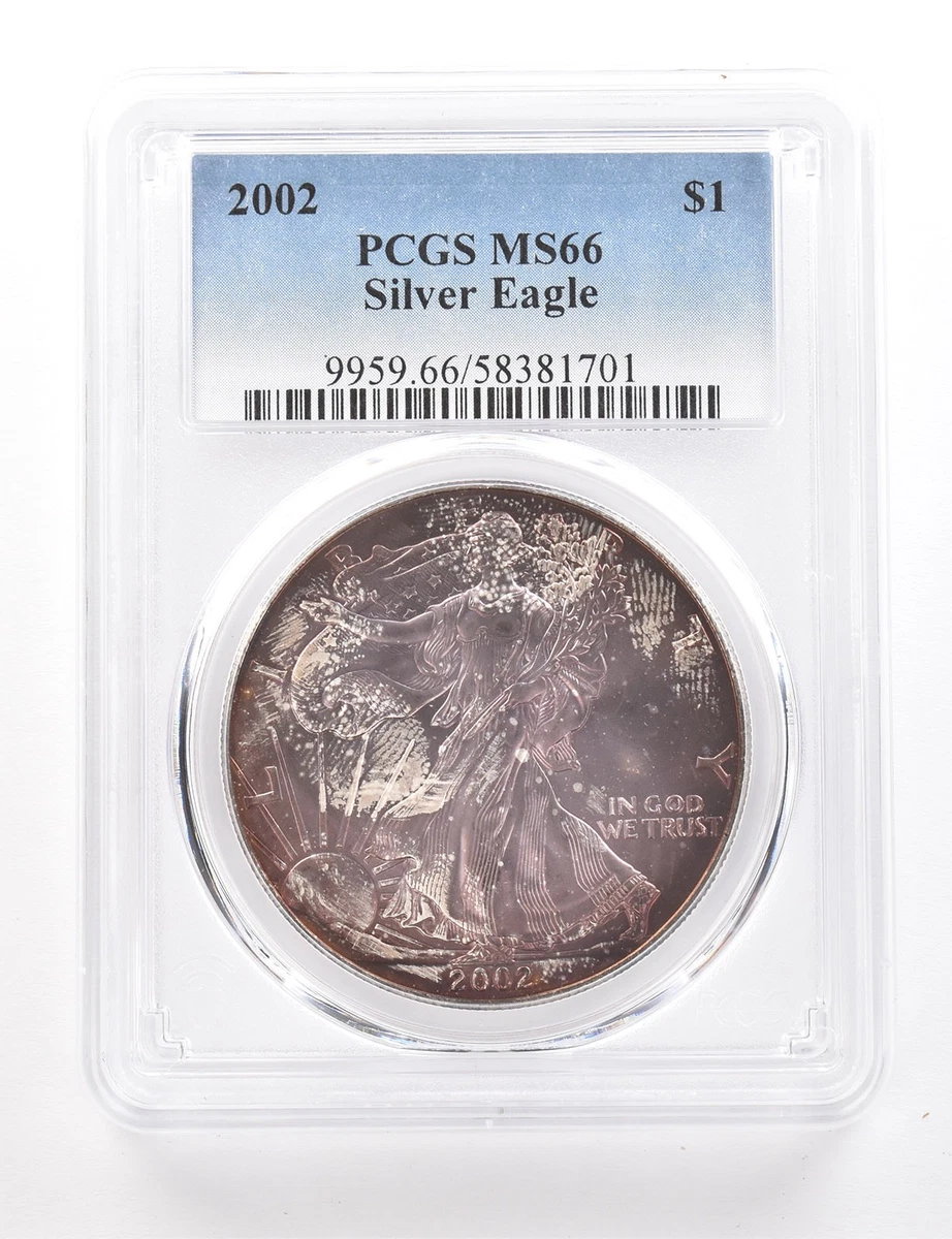 American Eagle MS 66 PCGS Certified Silver Bullion Coins for sale