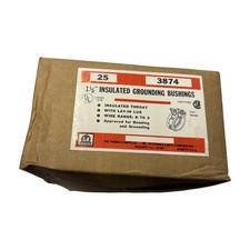 LOT OF 25 Thomas & Betts 3874 1-1/2 Insulated Grounding Bushing Lay-In Lug