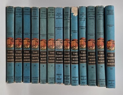 Vintage Hardy Boys Books by Franklin W. Dixon, Matte Hardcovers, Lot of 13