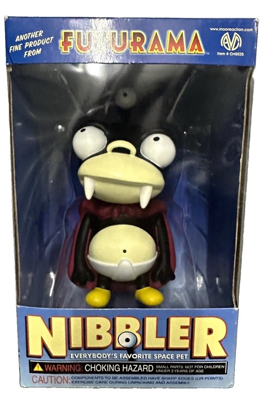 M.A.C. Futurama Nibbler Figure w/ Cape Plastic Original Unopened CM0035