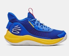 Under Armour GS Curry 3Z7 Basketball Royal Blue Yellow Sneakers Sz6Y 3026623-400