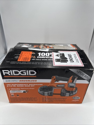 #ad NEW RIDGID Cordless 18V Subcompact Brushless 2 1 2quot; Band Saw w Battery amp; Charger $169.95