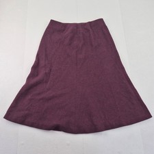 UNIQLO Skirt Small 8 10 Purple Women's A-Line Wool Blend Midi