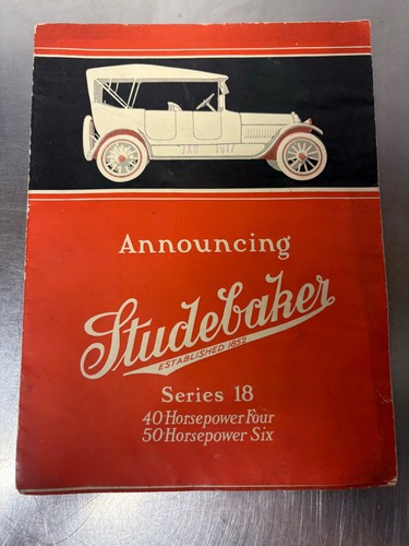 1917 Studebaker 18 Series Car Dealer Sales Brochure Four & Six Southbend Indiana