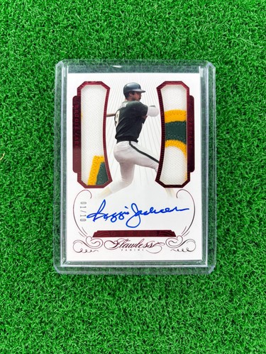 2016 Panini Flawless Reggie Jackson Patch Auto /10 Game-Worn Athletics #GDRJO