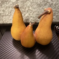 Virg Enesco Home Grown Pear Penguins 2004 Anthropomorphic Vegetable Figurine