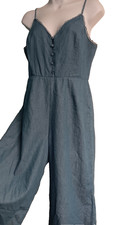 Lulus Blue Spaghetti Strap V Neckline Wide Le...