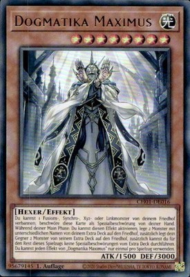 Dogmatika Maximus CH01-DE016 Ultra Rare Yugioh Karte Deutsch
