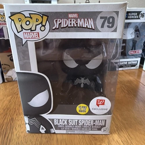 Funko Pop! Vinyl: Marvel - Spider-Man - (Black Suit) (Glow) - Walgreens (WG)...