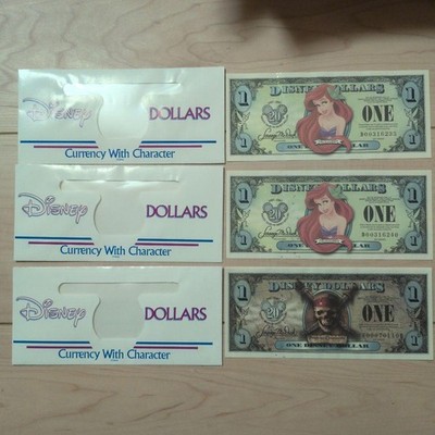 Disney Dollars 3er Set Disney Dollars