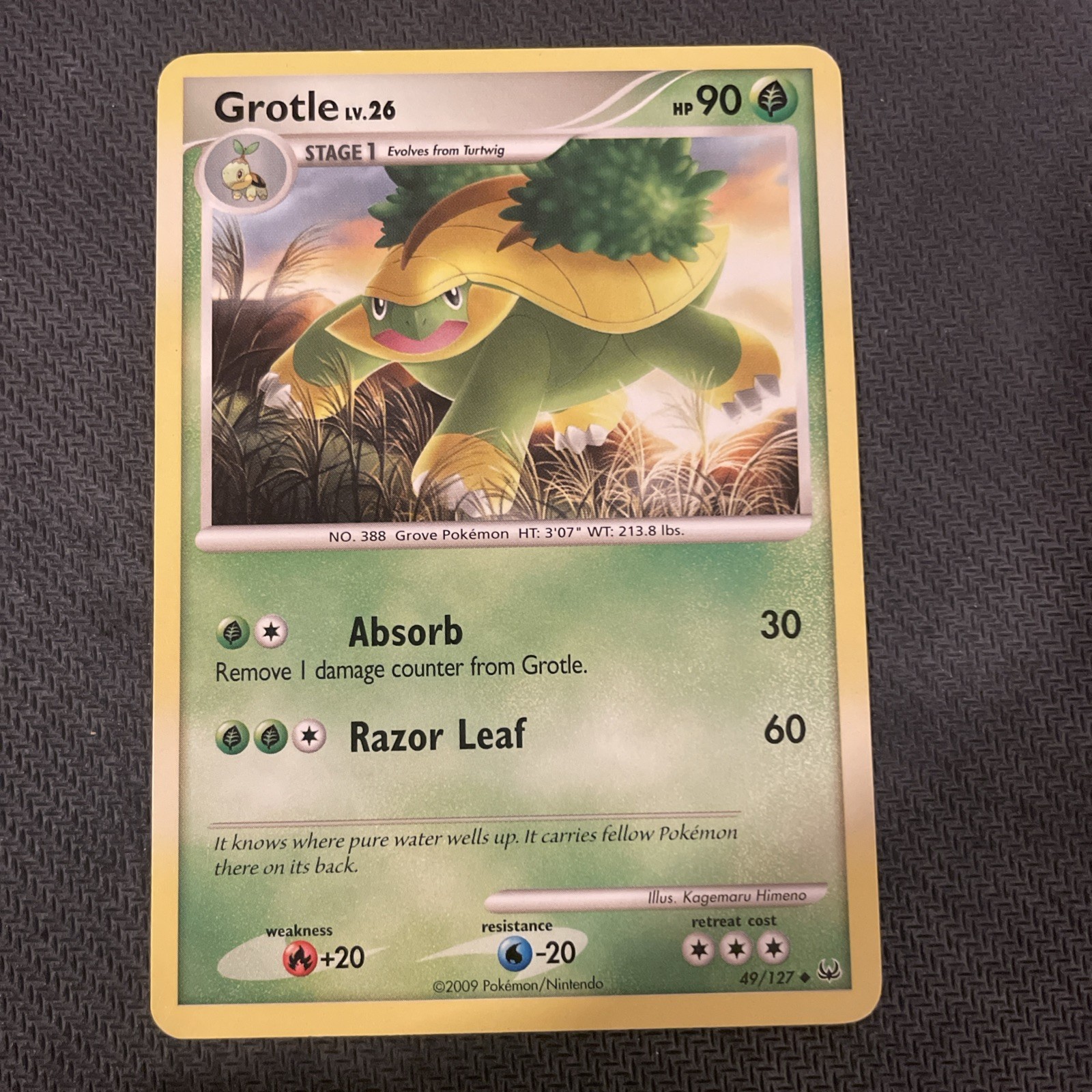 Grotle 49/127 Pokemon Platinum Uncommon 2009 LP