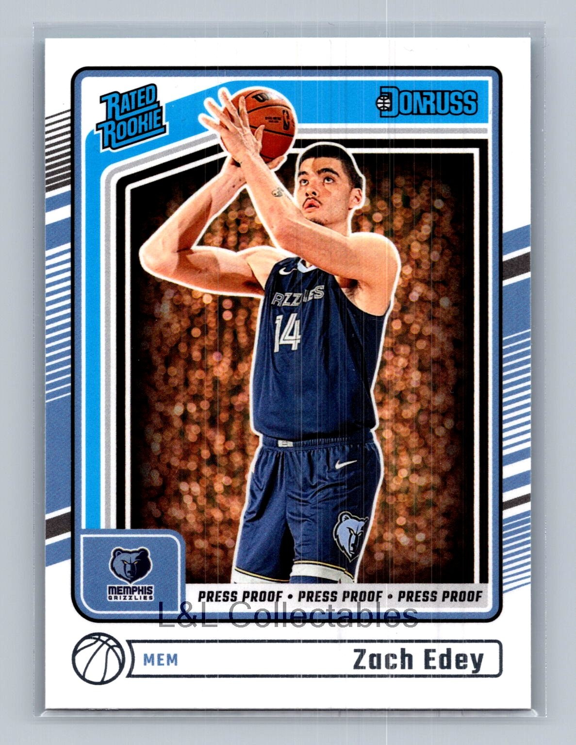 2024-25 Donruss #239 Zach Edey Press Proof Silver