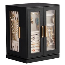 360° Rotating Jewelry Box with 5 Drawers - B...