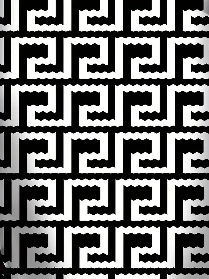 Vestido Geométrico - Regular Talla Grande 8/10 - Elegante en Blanco y Negro ✨ENVÍO GRATUITO Foto 3 de 4