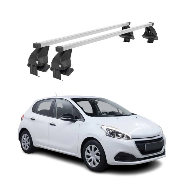Menabo DachträGer GrundtäGer FüR Peugeot 208 2015-2019 FL 50Kg Stahl Silber 2X-image