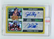 2022 Panini Classics John Elway/Terrell Davis Classic Combos Gold /4 Auto CC-JT