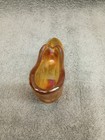 Fenton Autumn Gold Glass Slipper 50th Anniversary Hand Painted Signed J Powell — photo 5