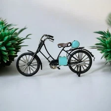 Decorative Small Tin Metal Bicycle For Home Or Office Decor 11.5x3x6 Inches